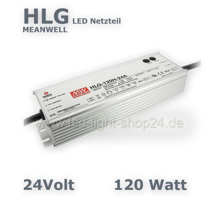 LED Netzteil - Trafo Auswahl - Watt Leistung - 24V - IP65 - MEAN WELL - HLG