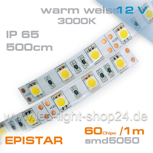 SET Comfort 12V LED Streifen kaltweiß batteriebetrieben, IP65, 60