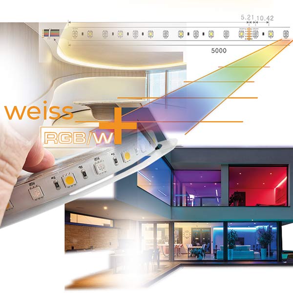 Indirekte Beleuchtung mit RGBW LED Streifen optimal umgesetzt